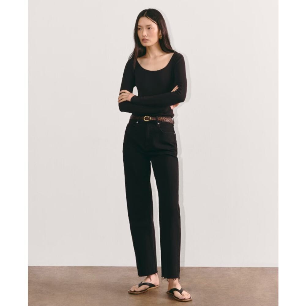 Everlane The Way High Jean Black Denim Size 24